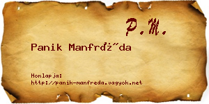 Panik Manfréda névjegykártya